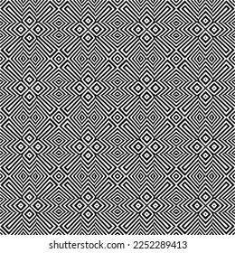 Vektormuster im geometrischen Zierstil. Schwarz-Weiß-Farbe.Nahtloses Muster.