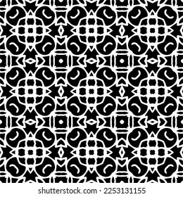 
Vector pattern in geometric ornamental style. Black and white color.Seamless pattern.