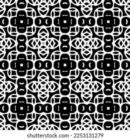 
Vector pattern in geometric ornamental style. Black and white color.Seamless pattern.