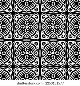 
Vector pattern in geometric ornamental style. Black and white color.Seamless pattern.