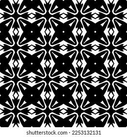 
Vector pattern in geometric ornamental style. Black and white color.Seamless pattern.