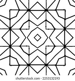 
Vector pattern in geometric ornamental style. Black and white color.Seamless pattern.