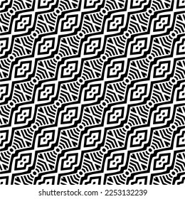 
Patrón vectorial en estilo ornamental geométrico. Color blanco y negro.Patrón sin foco.