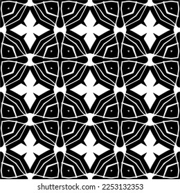 
Vector pattern in geometric ornamental style. Black and white color.Seamless pattern.