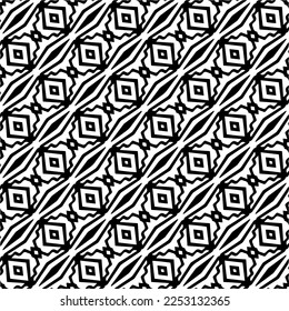 
Vector pattern in geometric ornamental style. Black and white color.Seamless pattern.
