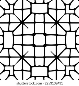 
Vector pattern in geometric ornamental style. Black and white color.Seamless pattern.