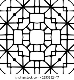 
Vector pattern in geometric ornamental style. Black and white color.Seamless pattern.