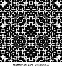 
Vector pattern in geometric ornamental style. Black and white color.Seamless pattern.