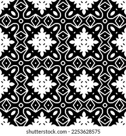 
Vector pattern in geometric ornamental style. Black and white color.Seamless pattern.