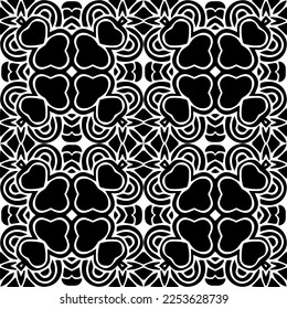 
Vector pattern in geometric ornamental style. Black and white color.
Simple geo all over print block for apparel textile, ladies dress, fashion garment, digital wall paper.