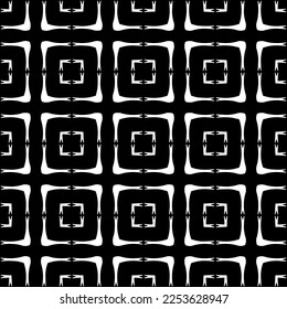 
Vector pattern in geometric ornamental style. Black and white color.
Simple geo all over print block for apparel textile, ladies dress, fashion garment, digital wall paper.