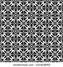 
Vector pattern in geometric ornamental style. Black and white color.
Simple geo all over print block for apparel textile, ladies dress, fashion garment, digital wall paper.