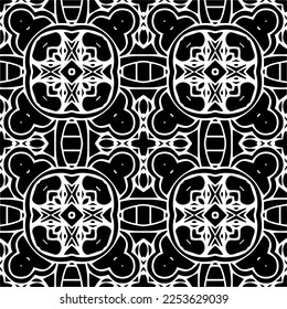 
Vector pattern in geometric ornamental style. Black and white color.
Simple geo all over print block for apparel textile, ladies dress, fashion garment, digital wall paper.