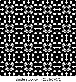 
Vector pattern in geometric ornamental style. Black and white color.
Simple geo all over print block for apparel textile, ladies dress, fashion garment, digital wall paper.