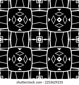 
Vector pattern in geometric ornamental style. Black and white color.
Simple geo all over print block for apparel textile, ladies dress, fashion garment, digital wall paper.
