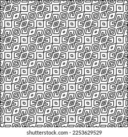 Vector pattern in geometric ornamental style. Black and white color.Seamless pattern.
