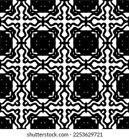 
Vector pattern in geometric ornamental style. Black and white color.
Simple geo all over print block for apparel textile, ladies dress, fashion garment, digital wall paper.