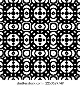 
Vector pattern in geometric ornamental style. Black and white color.
Simple geo all over print block for apparel textile, ladies dress, fashion garment, digital wall paper.