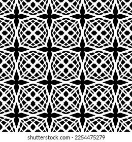 Vektormuster im geometrischen Zierstil. Schwarz-Weiß-Farbe. Einfaches Geo auf dem gesamten Druckblock für Bekleidung, Damenkleidung, Modebekleidung, digitale Tapete.