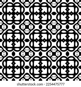 Vektormuster im geometrischen Zierstil. Schwarz-Weiß-Farbe. Einfaches Geo auf dem gesamten Druckblock für Bekleidung, Damenkleidung, Modebekleidung, digitale Tapete.