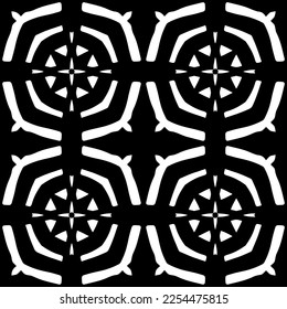 Vector pattern in geometric ornamental style. Black and white color. Simple geo all over print block for apparel textile, ladies dress, fashion garment, digital wall paper.