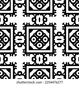 Vector pattern in geometric ornamental style. Black and white color. Simple geo all over print block for apparel textile, ladies dress, fashion garment, digital wall paper.