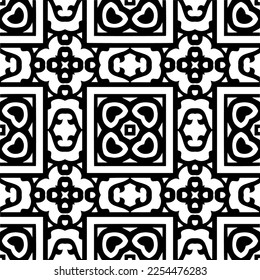 Patrón vectorial en estilo ornamental geométrico. Color blanco y negro. Geo simple por todo el bloque de impresión para ropa textil, ropa de mujer, ropa de moda, papel de pared digital.