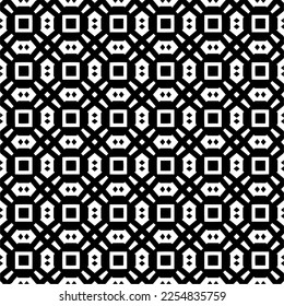 Vector pattern in geometric ornamental style. Black and white color.Seamless repeat pattern.Simple geo all over print block for apparel textile, ladies dress, fashion garment, digital wall paper.