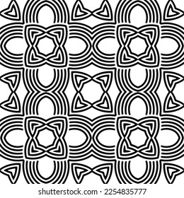 Vector pattern in geometric ornamental style. Black and white color.Seamless repeat pattern.Simple geo all over print block for apparel textile, ladies dress, fashion garment, digital wall paper.