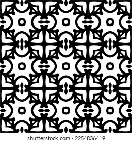 Patrón vectorial en estilo ornamental geométrico. Color negro y blanco.Patrón de repetición sin inconvenientes.Goma simple por todo el bloque de impresión para ropa textil, vestido de señoras, ropa de moda, papel de pared digital.