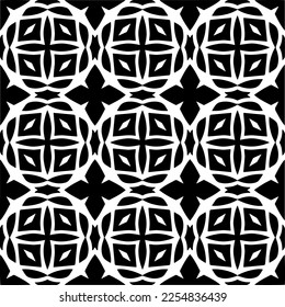 Vektormuster im geometrischen Zierstil. Schwarz-Weiß-Farbe.Nahtloses Wiederholmuster.Einfaches Geo auf dem gesamten Druckblock für Bekleidung, Damenkleidung, Modebekleidung, digitales Tapete.