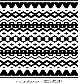 
Vector pattern in geometric ornamental style. Black and white color.Seamless repeat pattern.Simple geo all over print block for apparel textile, ladies dress, fashion garment, digital wall paper.
