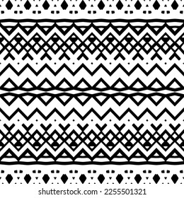 
Vector pattern in geometric ornamental style. Black and white color.Seamless repeat pattern.Simple geo all over print block for apparel textile, ladies dress, fashion garment, digital wall paper.