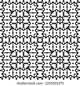 
Vector pattern in geometric ornamental style. Black and white color.Seamless repeat pattern.Simple geo all over print block for apparel textile, ladies dress, fashion garment, digital wall paper.