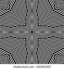 
Vector pattern in geometric ornamental style. Black and white color.Seamless repeat pattern.Simple geo all over print block for apparel textile, ladies dress, fashion garment, digital wall paper.