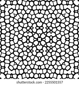
Vector pattern in geometric ornamental style. Black and white color.Seamless repeat pattern.Simple geo all over print block for apparel textile, ladies dress, fashion garment, digital wall paper.