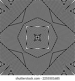
Vector pattern in geometric ornamental style. Black and white color.Seamless repeat pattern.Simple geo all over print block for apparel textile, ladies dress, fashion garment, digital wall paper.