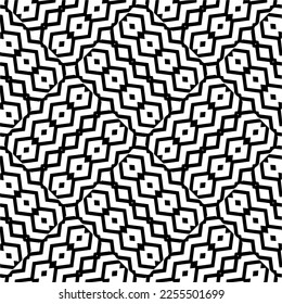 
Vector pattern in geometric ornamental style. Black and white color.Seamless repeat pattern.Simple geo all over print block for apparel textile, ladies dress, fashion garment, digital wall paper.