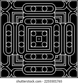 
Vector pattern in geometric ornamental style. Black and white color.Seamless repeat pattern.Simple geo all over print block for apparel textile, ladies dress, fashion garment, digital wall paper.