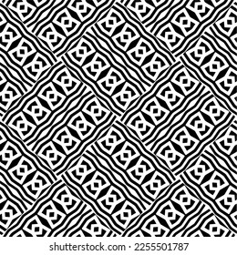 
Vector pattern in geometric ornamental style. Black and white color.Seamless repeat pattern.Simple geo all over print block for apparel textile, ladies dress, fashion garment, digital wall paper.