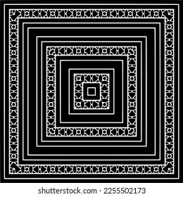 
Patrón vectorial en estilo ornamental geométrico. Color negro y blanco.Patrón de repetición sin inconvenientes.Goma simple por todo el bloque de impresión para ropa textil, vestido de señoras, ropa de moda, papel de pared digital.