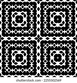 
Vector pattern in geometric ornamental style. Black and white color.Seamless repeat pattern.Simple geo all over print block for apparel textile, ladies dress, fashion garment, digital wall paper.