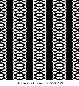 
Vector pattern in geometric ornamental style. Black and white color.Seamless repeat pattern.Simple geo all over print block for apparel textile, ladies dress, fashion garment, digital wall paper.