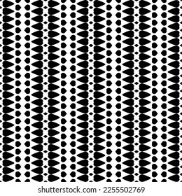 
Vector pattern in geometric ornamental style. Black and white color.Seamless repeat pattern.Simple geo all over print block for apparel textile, ladies dress, fashion garment, digital wall paper.