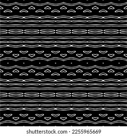 Vector pattern in geometric ornamental style. Black and white color.Seamless repeat pattern.Simple geo all over print block for apparel textile, ladies dress, fashion garment, digital wall paper.