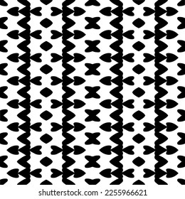 Patrón vectorial en estilo ornamental geométrico. Color negro y blanco.Patrón de repetición sin inconvenientes.Goma simple por todo el bloque de impresión para ropa textil, vestido de señoras, ropa de moda, papel de pared digital.