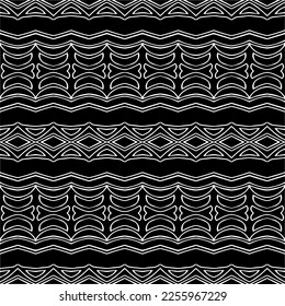 Vector pattern in geometric ornamental style. Black and white color.Seamless repeat pattern.Simple geo all over print block for apparel textile, ladies dress, fashion garment, digital wall paper.