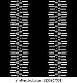 Vector pattern in geometric ornamental style. Black and white color.Seamless repeat pattern.Simple geo all over print block for apparel textile, ladies dress, fashion garment, digital wall paper.