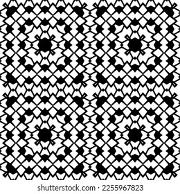 
Vector pattern in geometric ornamental style. Black and white color.Seamless repeat pattern.Simple geo all over print block for apparel textile, ladies dress, fashion garment, digital wall paper.