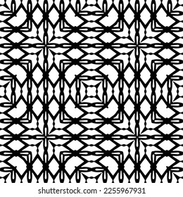 
Vector pattern in geometric ornamental style. Black and white color.Seamless repeat pattern.Simple geo all over print block for apparel textile, ladies dress, fashion garment, digital wall paper.